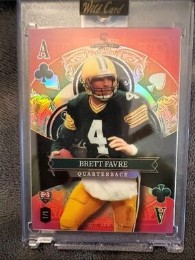 Brett Favre Aaron Rodger’s dual 1/1 football card 🔥